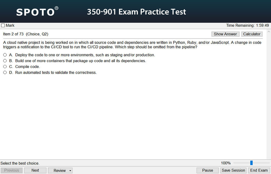 Latest 200-901 Test Simulator